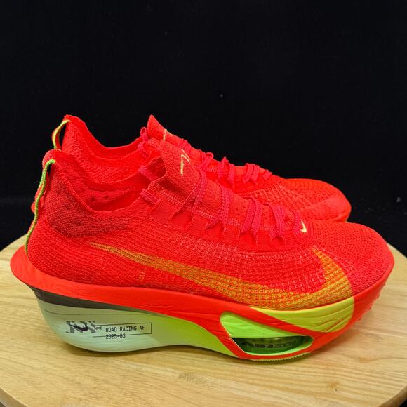 Men's 10.5 Nike Air Zoom Alphafly NEXT% 3 'Bright Crimson Lime Blast' FD8311-600 - Picture 5 of 10